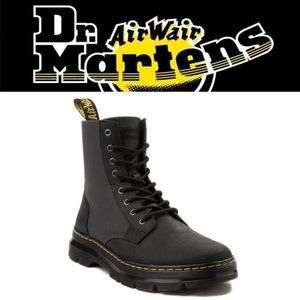 Dr Martens Combs Black Canvas Kanga Boots